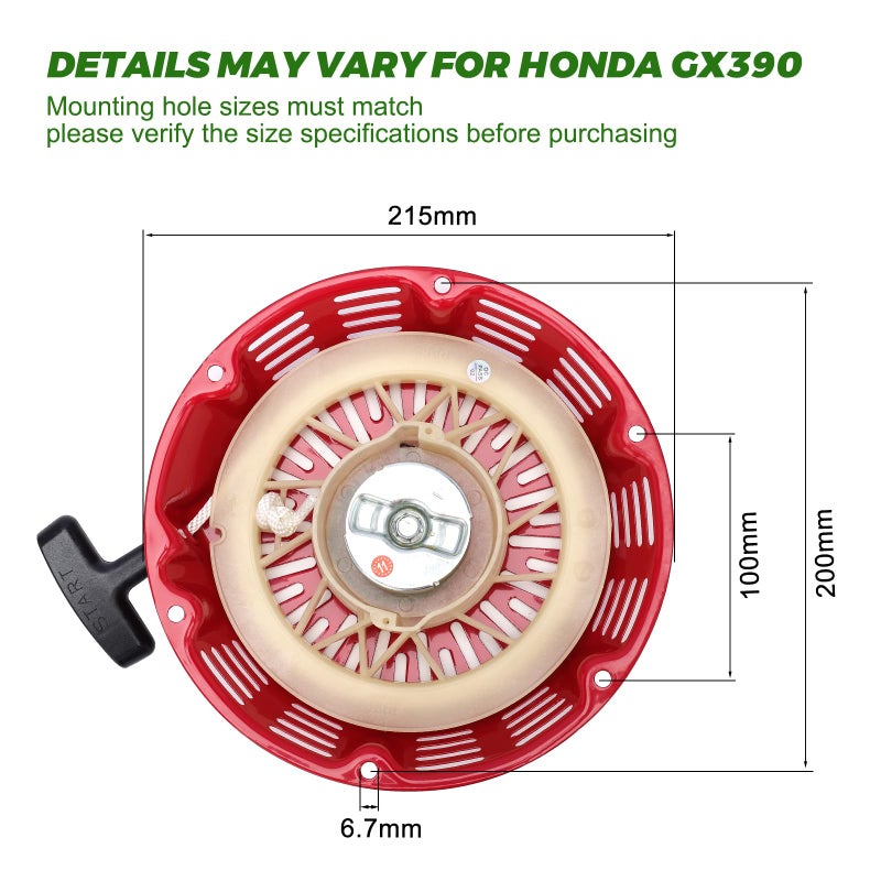 Dalom GX390 Pull Start Recoil Starter Assembly for Honda GX 390 GX340 11hp 13hp Generator Engine Parts Replaces 28400-ZE3-W01ZA - Image 2